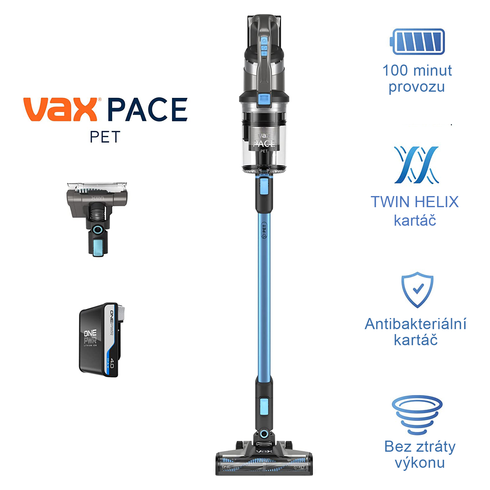 VAX PACE lehk akumultorov vysava s vdr 40 min
