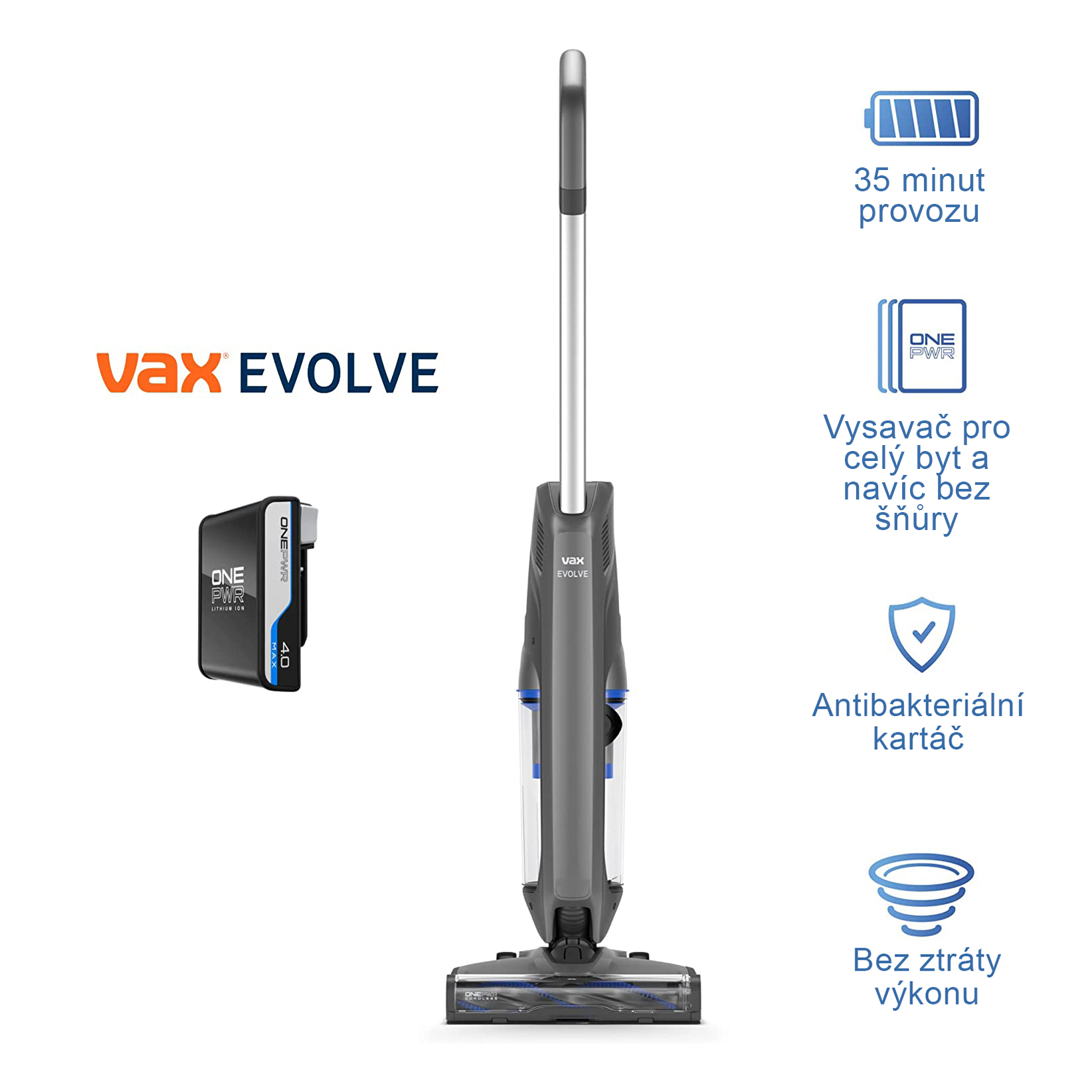 VAX EVOLVE lehk a vkonn akumultorov vysava